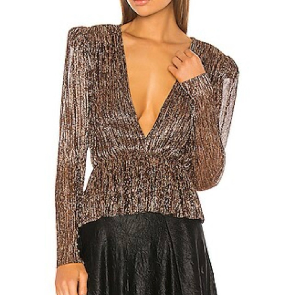 Samantha Blouse in Bronze
SABINA MUSAYEV
Color: Bronze